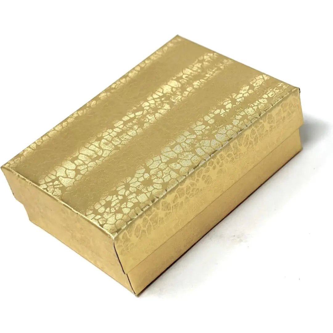 Foil Work Jewellery Box | Gold Paper Cardboard Jewelry Packaging | Richpack - foil work jewellery box
