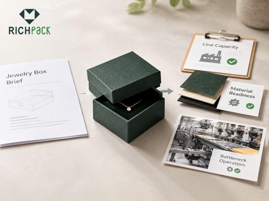 capacity evidence layers for a jewelry box factory.