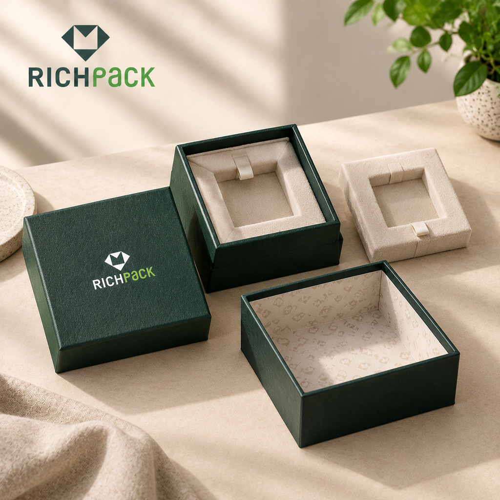 Diagram showing a product cavity, insert walls, insert footprint, and usable gift box interior as separate dimensions.