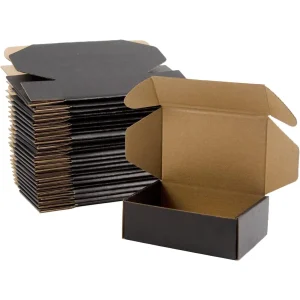Eco Friendly Packaging Boxes | Black Cardboard Foldable Mailer Boxes for Jewelry, Gifts & Custom Wholesale Packaging | Richpack - eco friendly packaging boxes